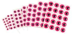 3D Epoxy Eyes Fluo Pink 20pc