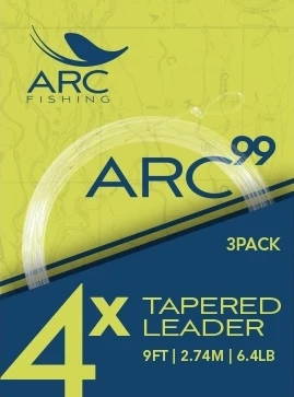 ARC Fishing 99 Tapered Leader - 3 Pack 3 ARC Fishing 99 Tapered Leader - 3 Pack