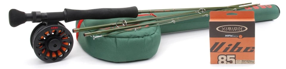 Vision Abbore Rod Outfit 9ft #6 Complete Set 3 Vision Abbore Rod Outfit 9ft #6 Complete Set