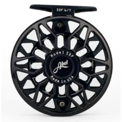 Abel SDF Black Ported #4/5 Reel -Aanbevolen Winkels Voor Visuitrusting Abel SDF Black Ported 45 Reel ABEL SDFBK 45 abel sdf black 600x