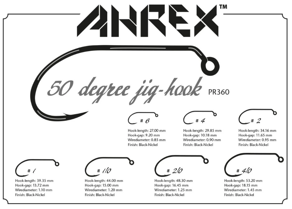 Ahrex PR360 - 50 Degree Jig Hooks 5 Ahrex PR360 - 50 Degree Jig Hooks - Afbeelding 3