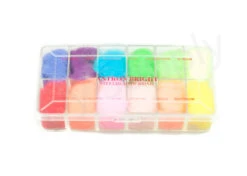 Dubbing Dispensers 12 Color Antron III Bright Steelhead