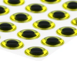 3D Epoxy Eyes Metalic Chartreuse 20pc
