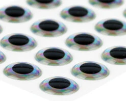 3D Epoxy Eyes Metallic Silver 20pc
