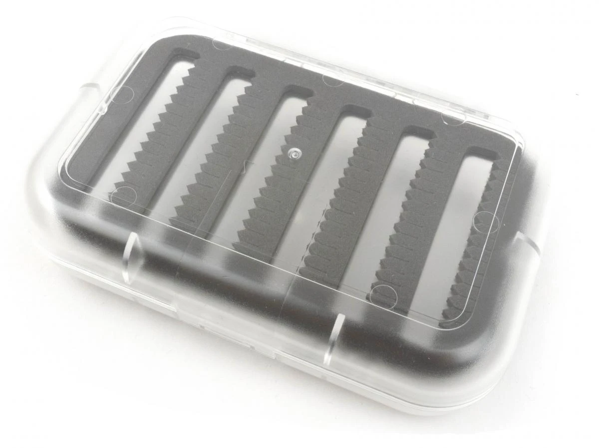Euro Flies Double Slit Foam Fly Box Clear 3 Euro Flies Double Slit Foam Fly Box Clear
