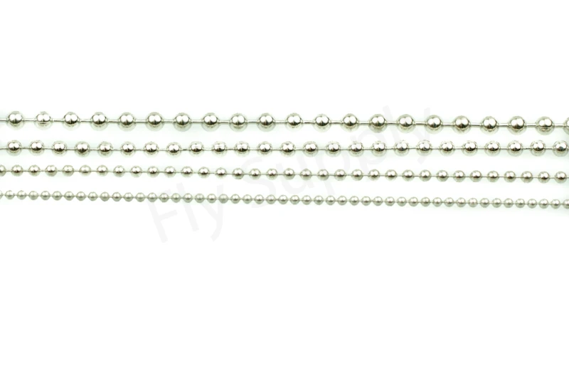 Bead Chain Eyes Silver 3 Bead Chain Eyes Silver