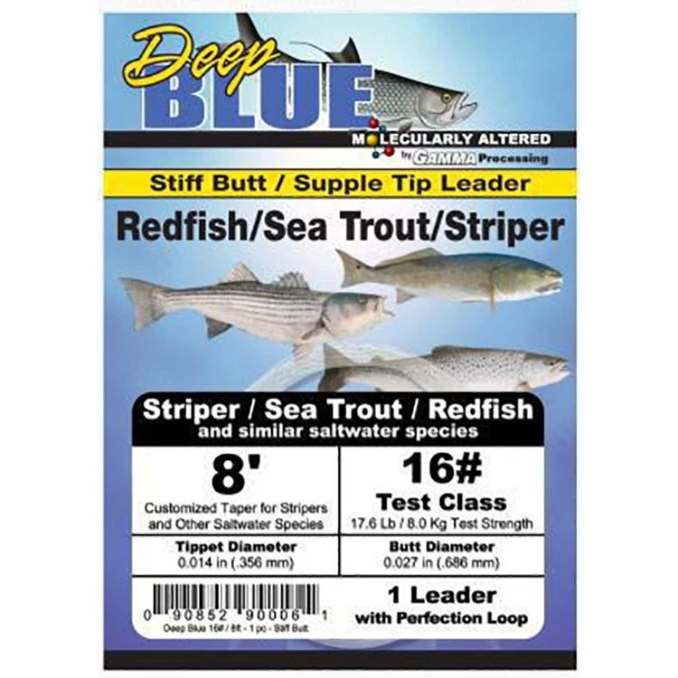 Frog Hair Deep Blue Seatrout/Seabass 8ft Leader 3 Frog Hair Deep Blue Seatrout/Seabass 8ft Leader