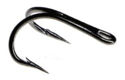 Fulling Mill Tube Fly Double Black Nickel Hooks 12pc