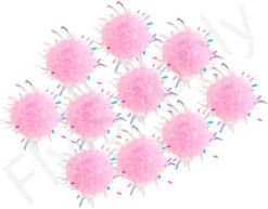 Glitter Eggs Salmon Pink 10pc