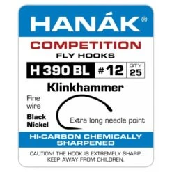 Hanak Klinkhammer H 390 BL Hooks 25 Pc