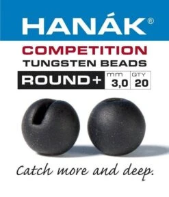 Hanak Tungsten Black Slotted Jig Beads 20pc