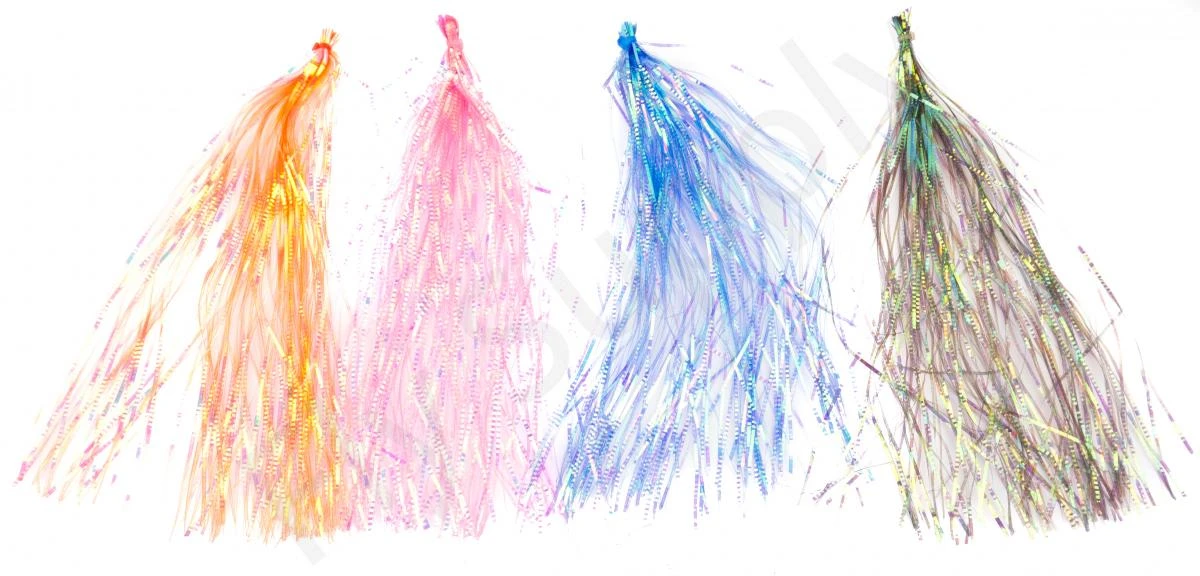 Hedron Flashabou Lateral Scale Dyed Pearl 4 Hedron Flashabou Lateral Scale Dyed Pearl - Afbeelding 2