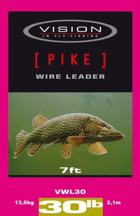 Vision Pike Wire Leader 7ft 30lb 3 Vision Pike Wire Leader 7ft 30lb