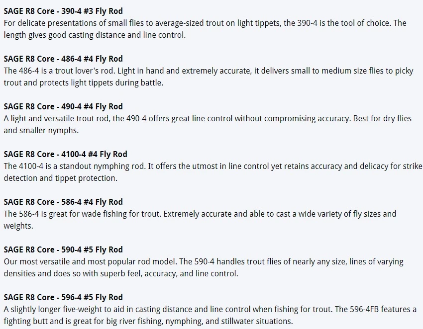 Sage R8 Core Fly Rods 16 Sage R8 Core Fly Rods - Afbeelding 14