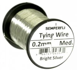 Semperfli 0.2mm Wire On Spool -Aanbevolen Winkels Voor Visuitrusting Semperfli 02mm Wire On Spool UT02WIRE XXX lurewire bright silver