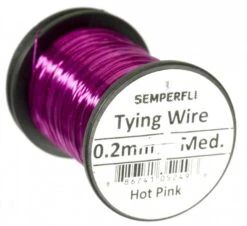 Semperfli 0.2mm Wire On Spool -Aanbevolen Winkels Voor Visuitrusting Semperfli 02mm Wire On Spool UT02WIRE XXX lurewire hot pink