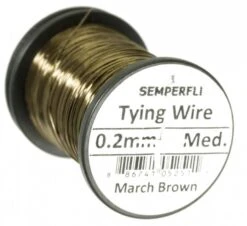 Semperfli 0.2mm Wire On Spool -Aanbevolen Winkels Voor Visuitrusting Semperfli 02mm Wire On Spool UT02WIRE XXX lurewire march brown