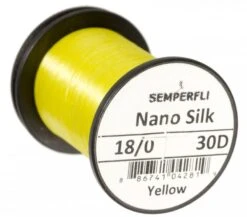 Semperfli Nano Silk 18/0 Ultra 30 Denier -Aanbevolen Winkels Voor Visuitrusting Semperfli Nano Silk 180 Ultra 30 Denier SEMP NS18 X 30d yellow