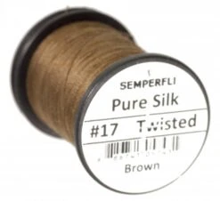 Semperfli Pure Silk Thread 24 Semperfli Pure Silk Thread -Aanbevolen Winkels Voor Visuitrusting Semperfli Pure Silk Thread PURESILK X silk brown no 17