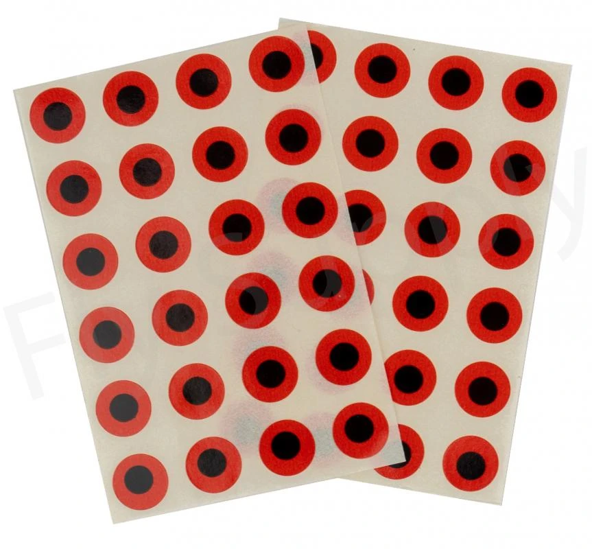 Stick On Eyes Black/red 3 Stick On Eyes Black/red