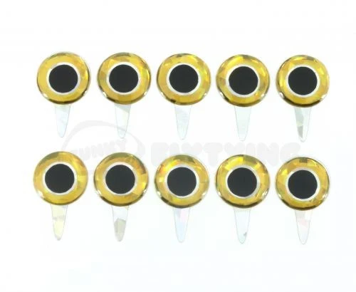 Funky Tab Eyes Gold/Silver 10pc 3 Funky Tab Eyes Gold/Silver 10pc