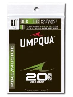 Umpqua Pike Leader 8ft Incl Tyger Wire 20lb