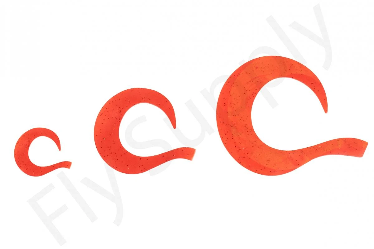 Vinyl Wiggle Tails Red Glitter 3 Vinyl Wiggle Tails Red Glitter