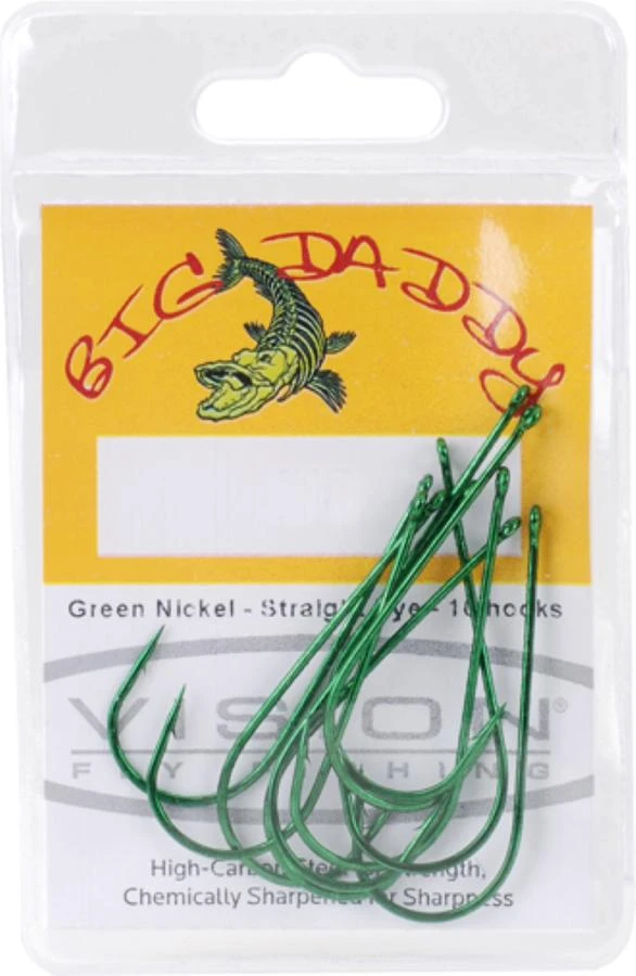 Vision Big Daddy Hooks Green 10pc 3 Vision Big Daddy Hooks Green 10pc
