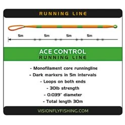 Vision Control 30mtr Running Line -Aanbevolen Winkels Voor Visuitrusting ace control running line2s