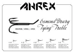 Ahrex HR490B Esmond Drury Tying Treble - Black Finish -Aanbevolen Winkels Voor Visuitrusting ahrex hr490bsheet