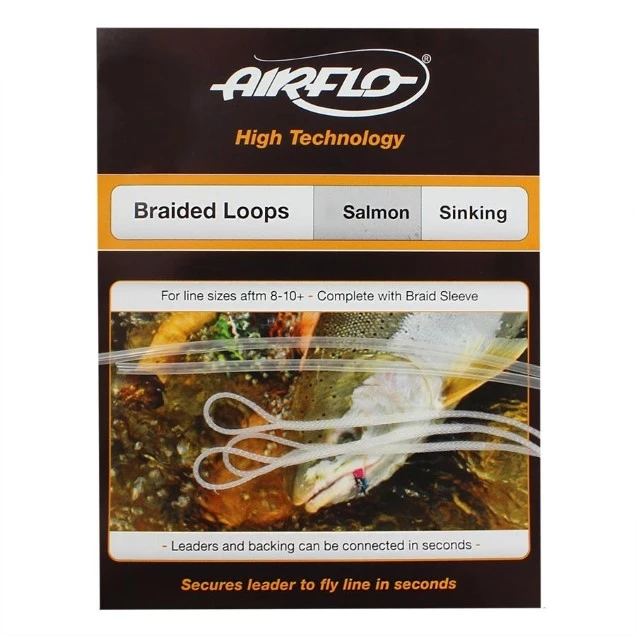 Airflo Braided Loops Salmon Sinking Clear & Black 5pc 3 Airflo Braided Loops Salmon Sinking Clear & Black 5pc