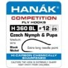 Hanak Czech Nymph & Pupa H 360 BL Hooks 25 Pc -Aanbevolen Winkels Voor Visuitrusting hanak20360
