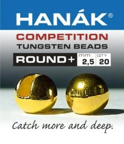 Hanak Tungsten Gold Slotted Jig Beads 20pc