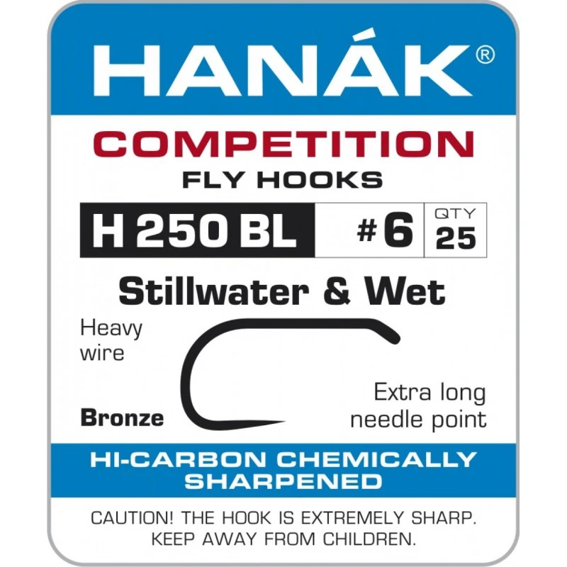 Hanak Stillwater & Wet H 250 BL Hooks 25 Pc 3 Hanak Stillwater & Wet H 250 BL Hooks 25 Pc