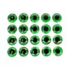 3D Fish Eyes Green 20pc