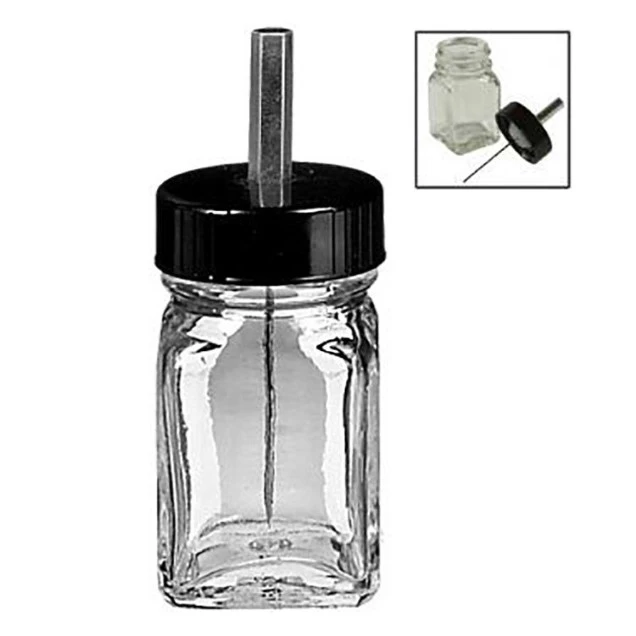 Applicator Glass Jar With Needle 3 Applicator Glass Jar With Needle