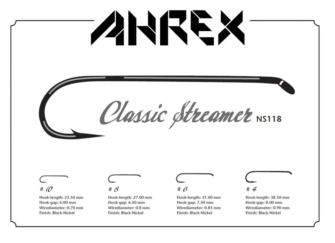 Ahrex NS118 Classic Streamer Hooks 4 Ahrex NS118 Classic Streamer Hooks - Afbeelding 2