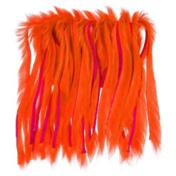 Rabbit Half Skin Zonker 4mm -Aanbevolen Winkels Voor Visuitrusting rabbit20skin20fire20orange