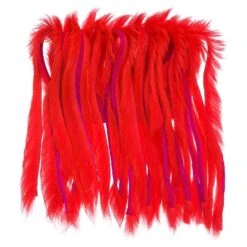 Rabbit Half Skin Zonker 4mm -Aanbevolen Winkels Voor Visuitrusting rabbit20skin20red